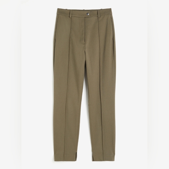 H&M Dark Khaki Green Dress Pants Size 6 - Picture 1 of 5